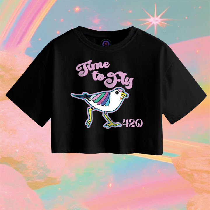 Time to fly Crop Top Oversize Miniatura