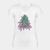 Playera Dama: Algodón Peinado Cuello V Miniatura